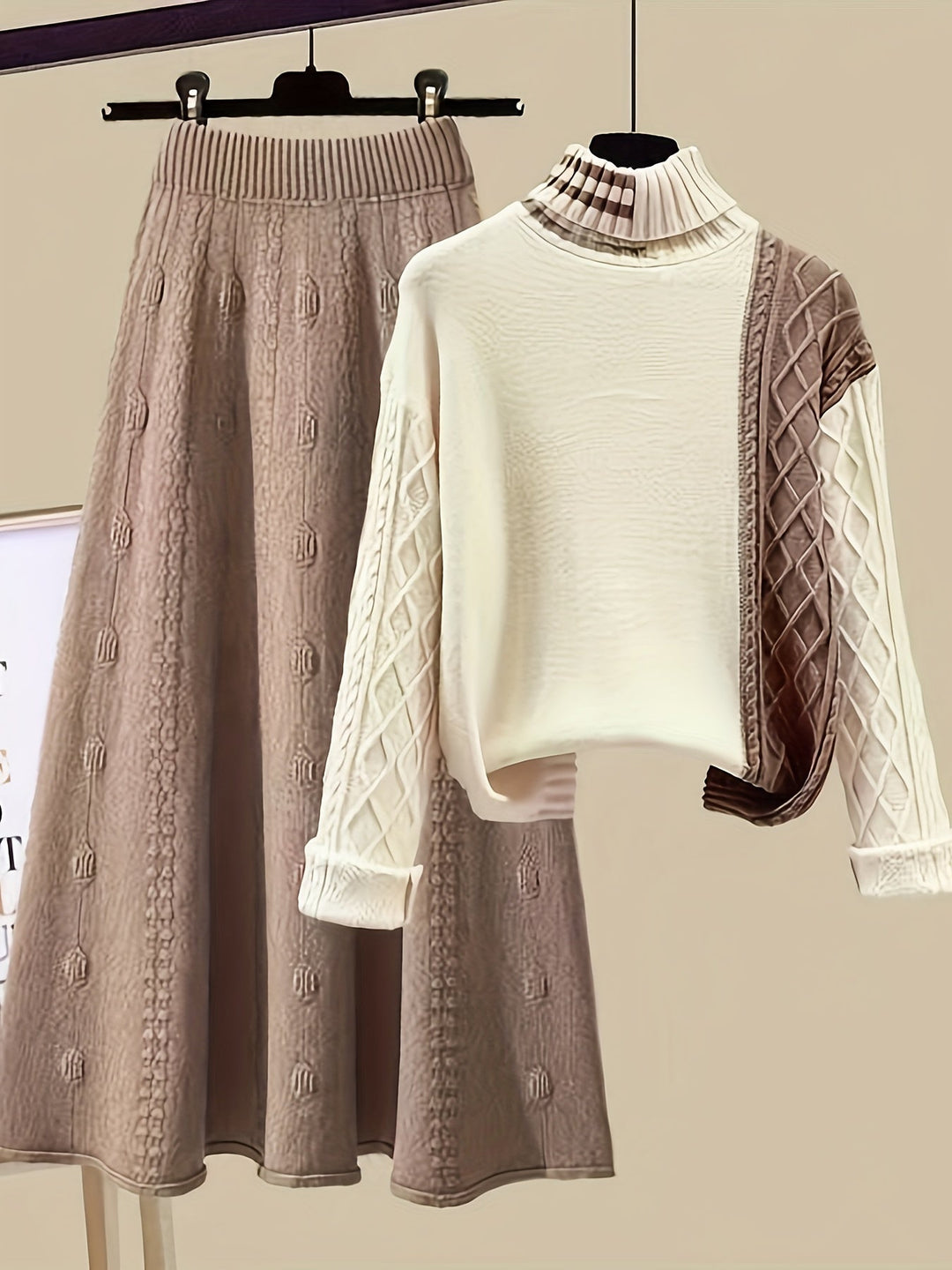 Knitted Sweater and Skirt Set - Lorelei-S-The Livary