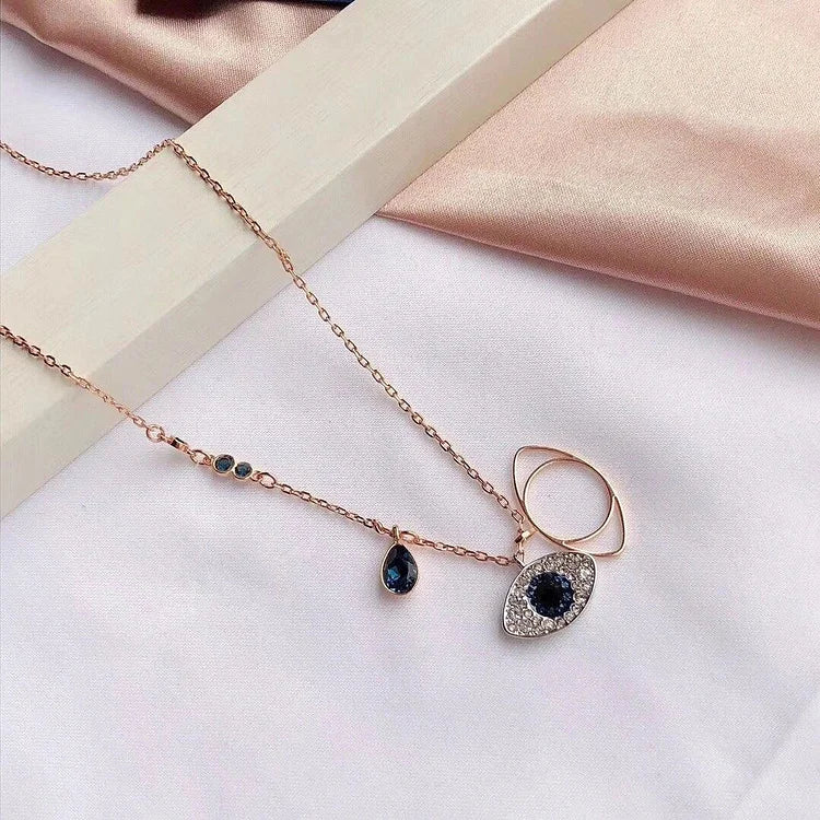 Evil Eye Necklace and Bracelet Set - Amira-Chain-The Livary