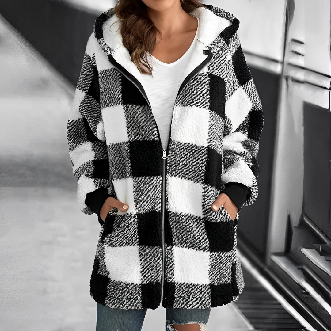 Ladies' Coat with Hood - Camila-Black-S-The Livary