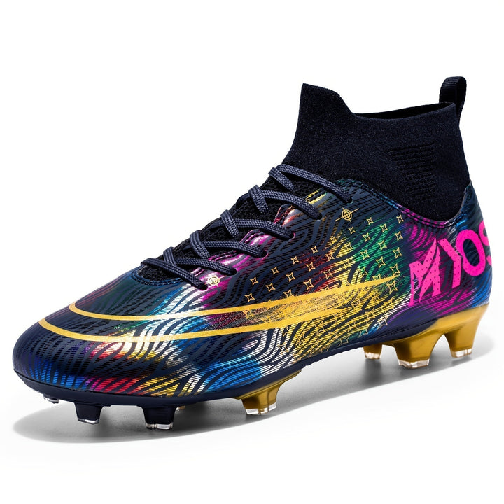 Men's Football Boots with Grip & High Ankle Design – Dario-White-7-The Livary