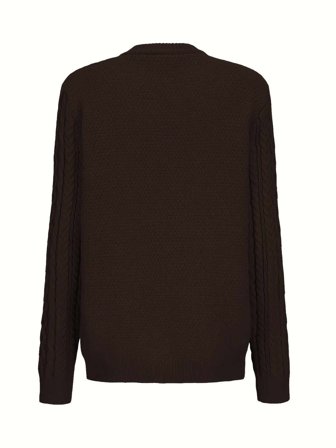 Plain Knitted Cardigan with Button Closure and Pockets - Olivia-Blue-S-The Livary