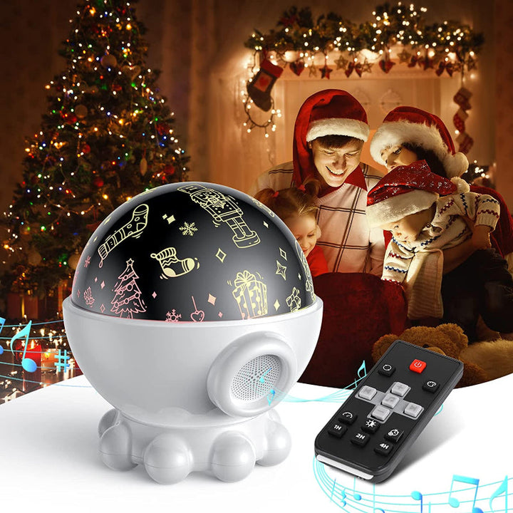 LED Night Light with Ocean & Starry Sky Projection + Music Function - DreamAura-Pink-The Livary