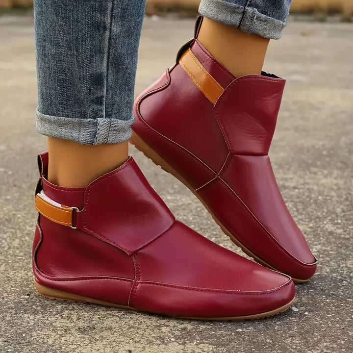 Comfortable Ladies Ankle Boots - ErgoFit-Green-3.5-The Livary