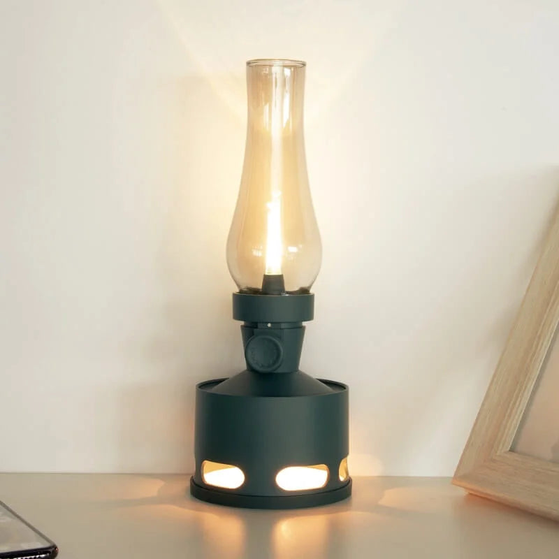 Rechargeable Vintage LED Lantern - LumaLantern-Green-The Livary