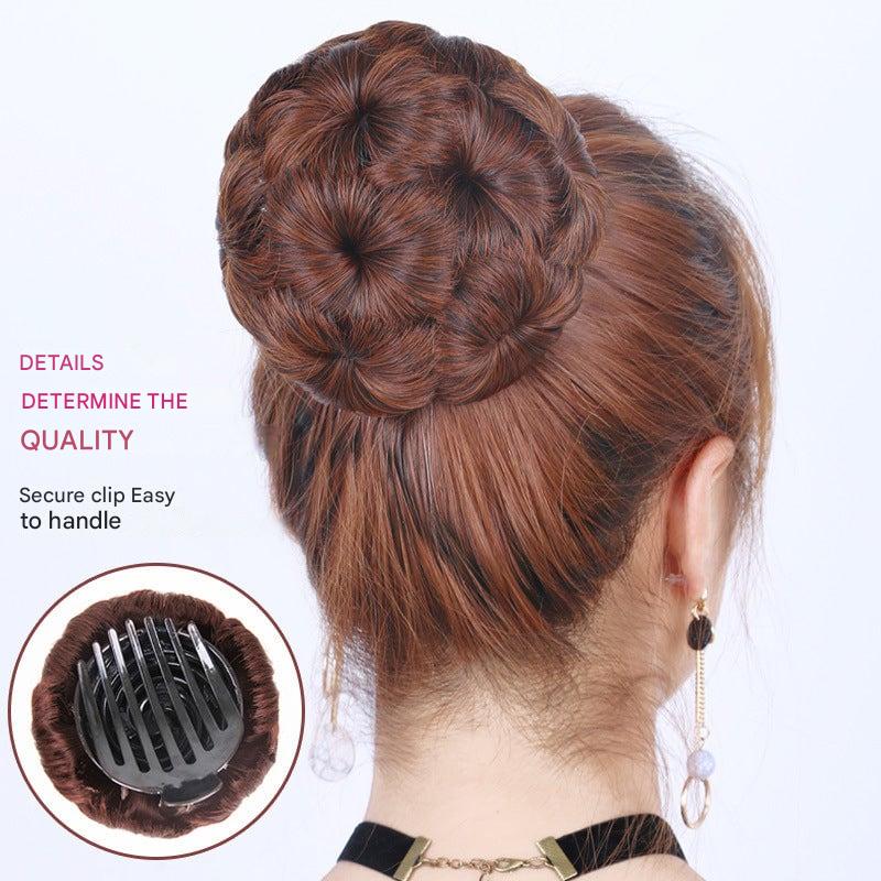 Flower-shaped Hair Clip with Hair Extension – Fiora-Maro-The Livary