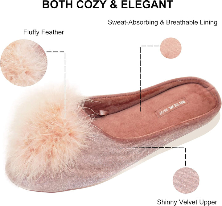 Cozy Velvet Memory Foam Slippers - VelvetEase-Black-4-The Livary