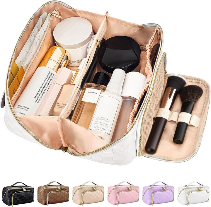 Make-up Bag – Large Capacity & Waterproof-White-The Livary