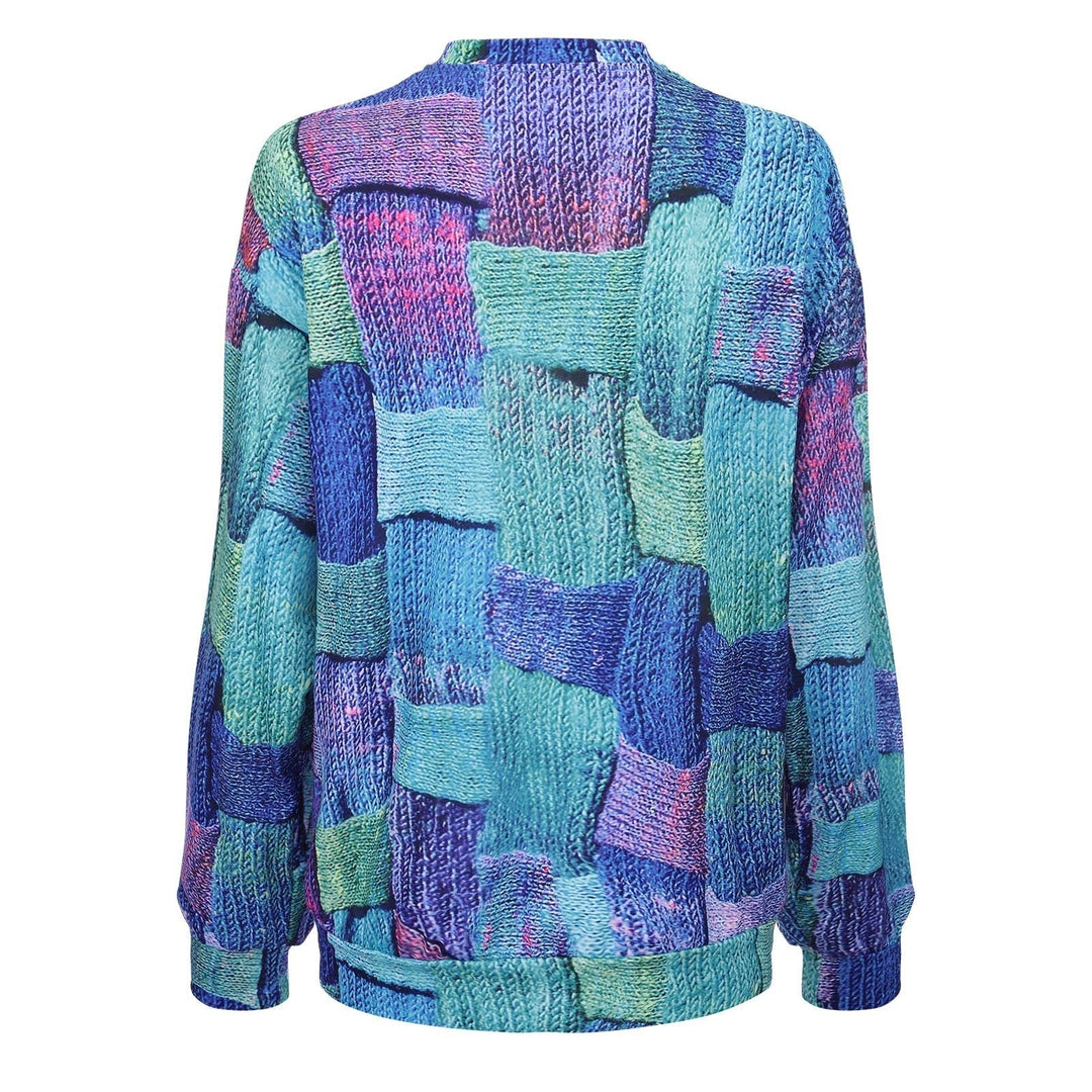 Colourful Sweatshirt with Unique Design - Vivelle-S-The Livary