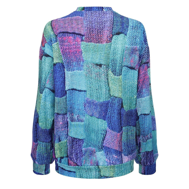 Colourful Sweatshirt with Unique Design - Vivelle-S-The Livary