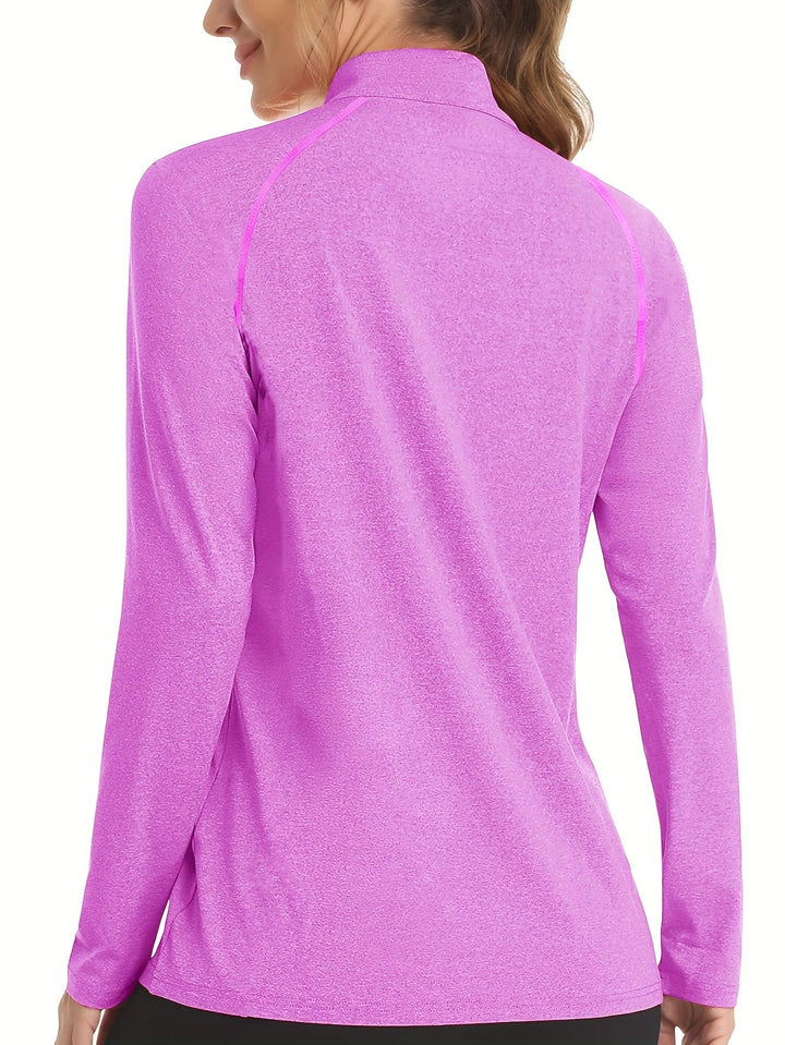 Long Sleeve Sports Shirt for Women - Nadira-Black-S-The Livary