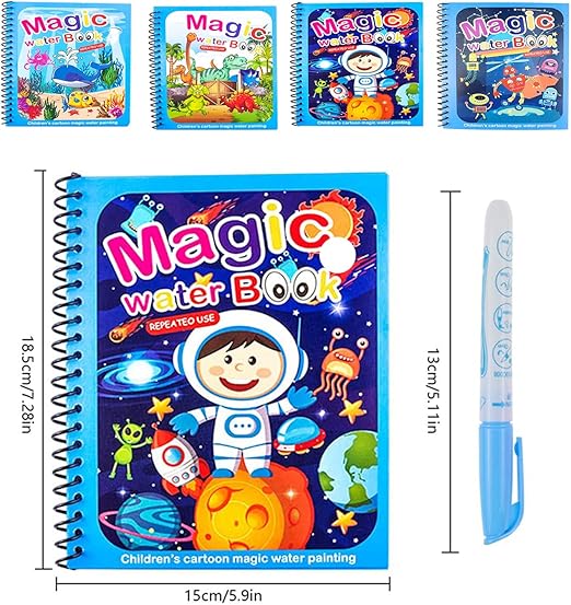 Set of 4 Reusable Watercolour Books – AquaColor Books-The Livary