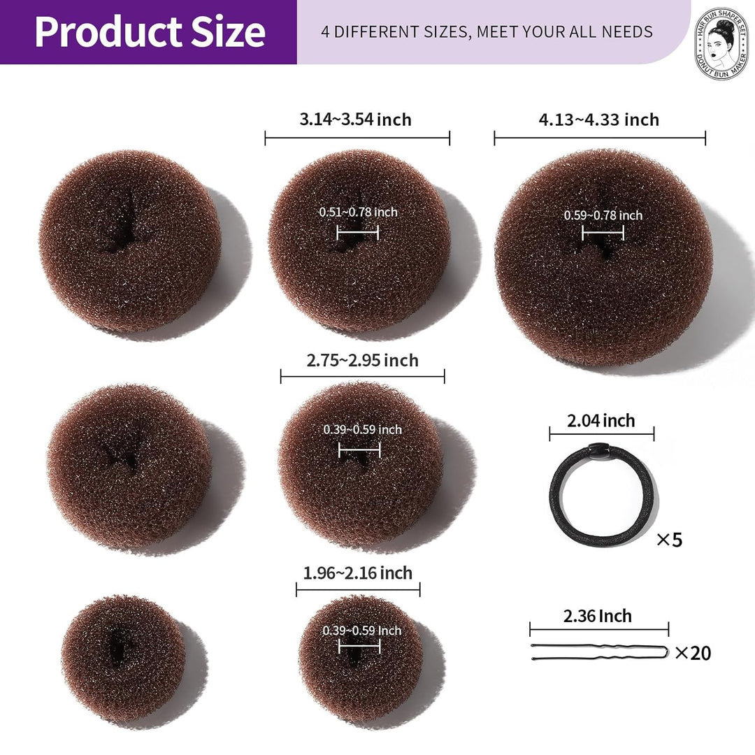Donut Knot Maker Set – 7 Rings & Accessories-Chocolate-The Livary
