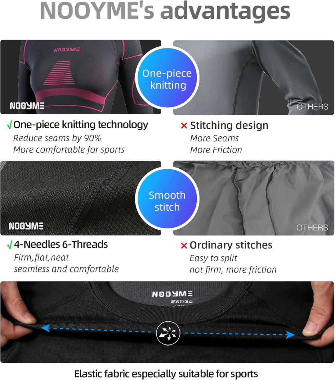 Thermal Underwear for Women - Laura-Black/Blue-XS-The Livary