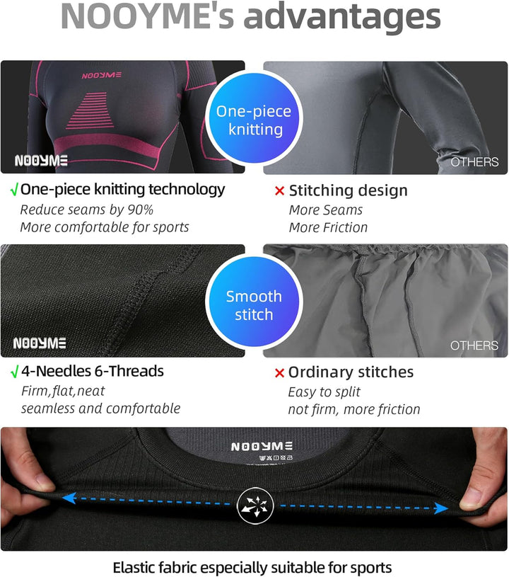 Thermal Underwear for Women - Laura-Black/Blue-XS-The Livary