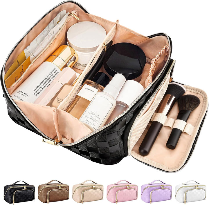 Make-up Bag – Large Capacity & Waterproof-Brown-The Livary