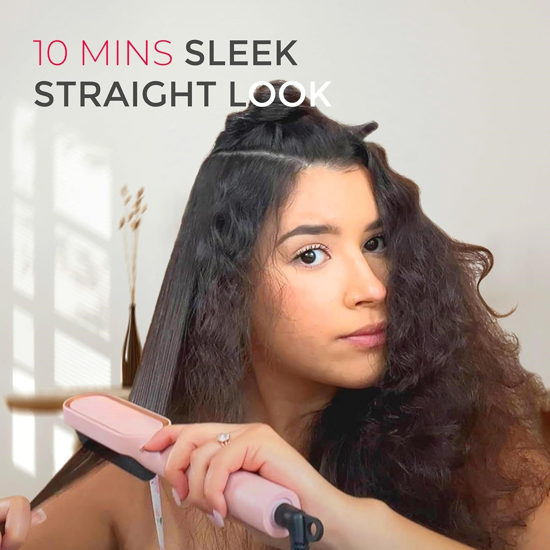Hair Styler Brush – 5 Heat Settings, Fast Heating-Black-The Livary