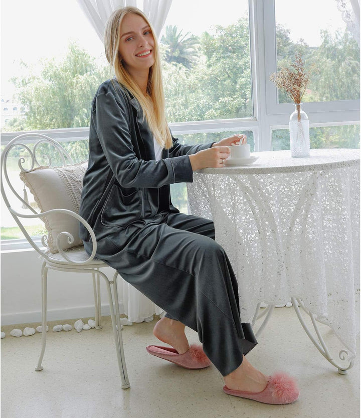 Cozy Velvet Memory Foam Slippers - VelvetEase-Black-4-The Livary