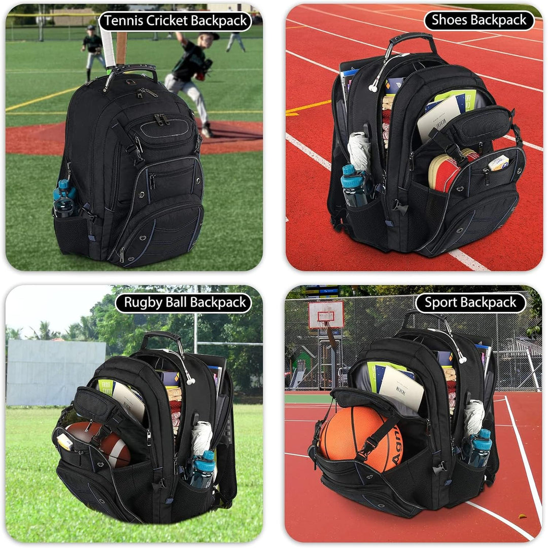 55L Extra-Large Travel Laptop Backpack with USB Charging and RFID Security