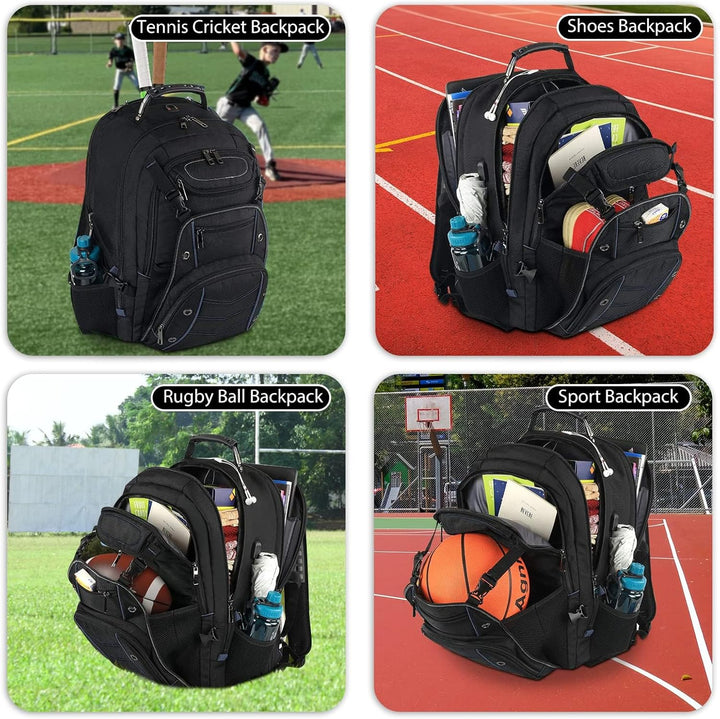 55L Extra-Large Travel Laptop Backpack with USB Charging and RFID Security