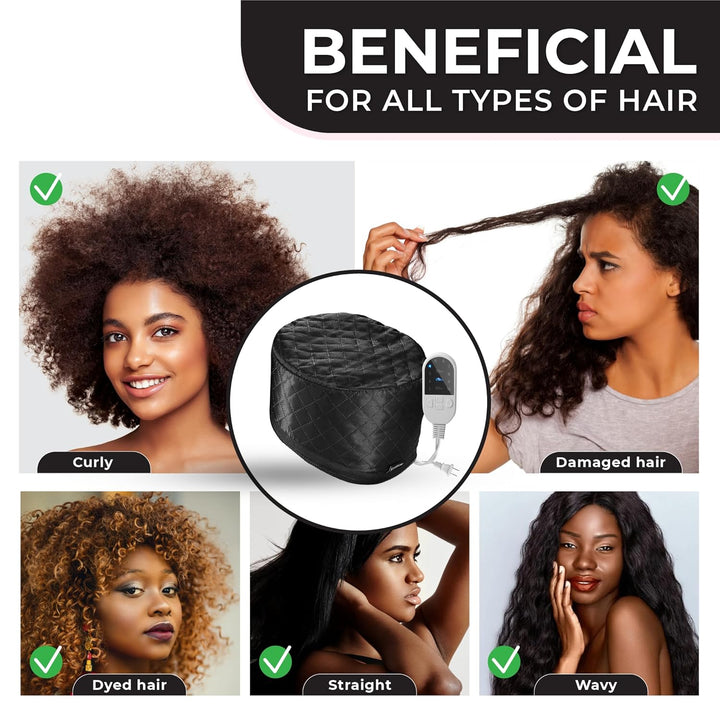 Hair Steamer for Deep Conditioning-Black-The Livary