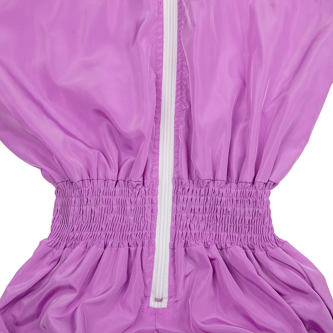 Retro Women's Windbreaker Jumpsuit - Elodie-Pink-S-The Livary