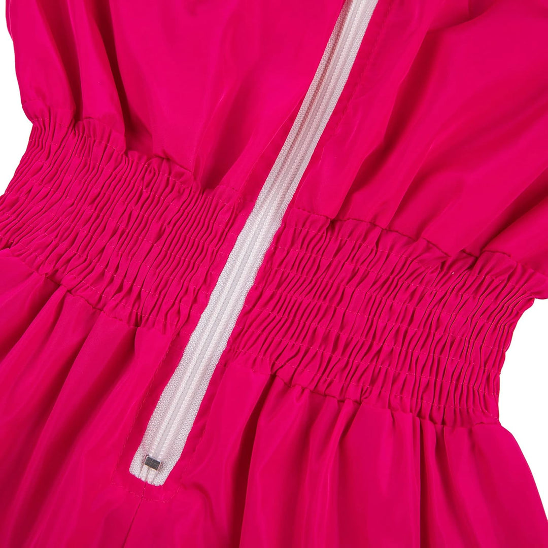 Retro Women's Windbreaker Jumpsuit - Elodie-Pink-S-The Livary
