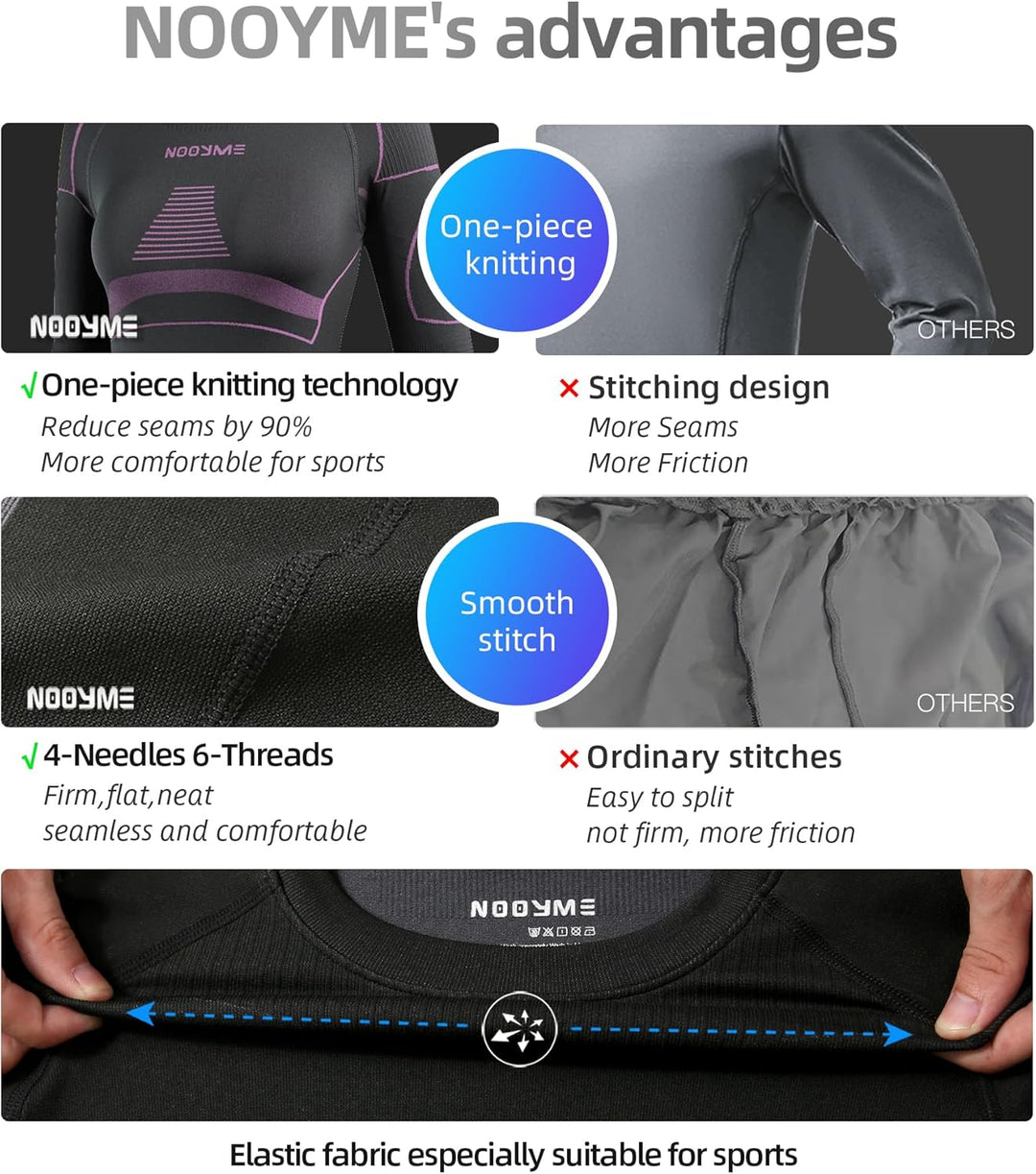 Thermal Underwear for Women - Laura-Black/Blue-XS-The Livary