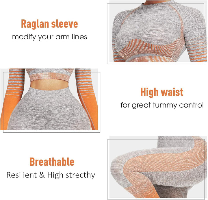 Comfortable Yoga Set - SparkFit-Long Sleeve Black-S-The Livary