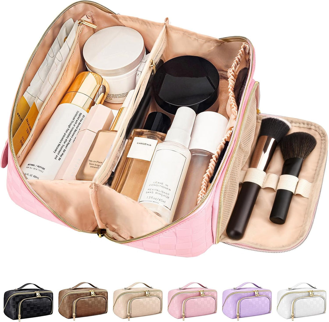 Make-up Bag – Large Capacity & Waterproof-Pink-The Livary