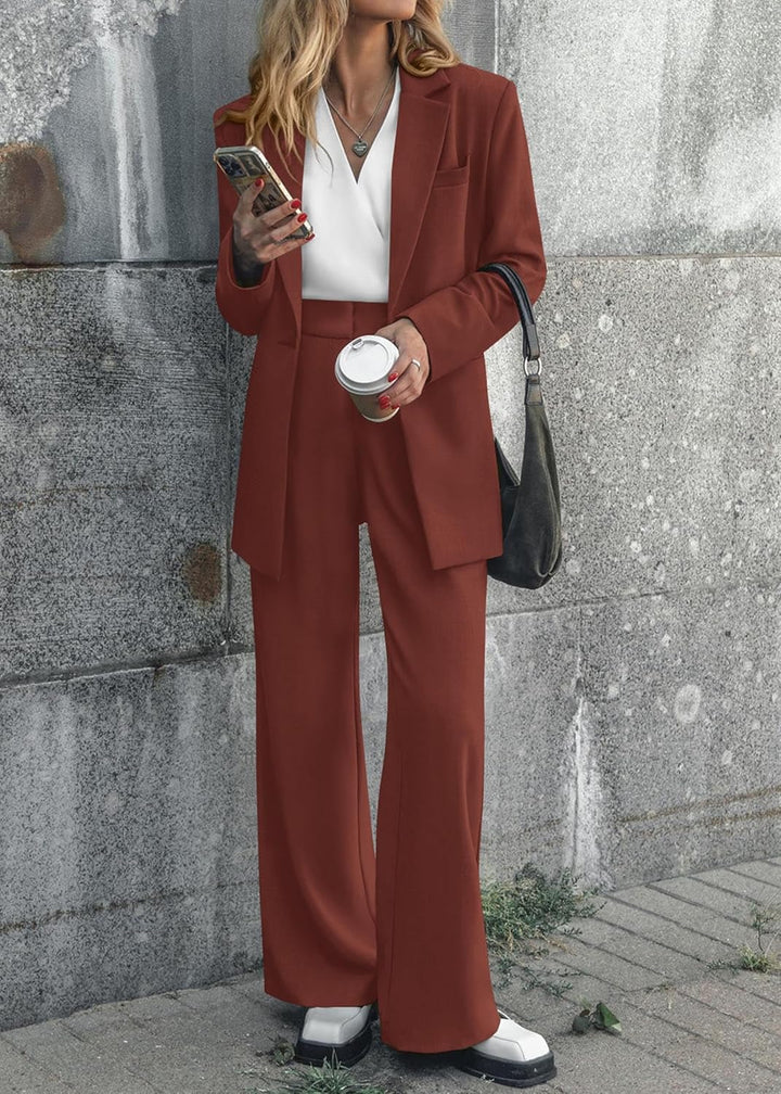 Stylish Blazer and Trouser Set - Mia-Olive green-S-The Livary