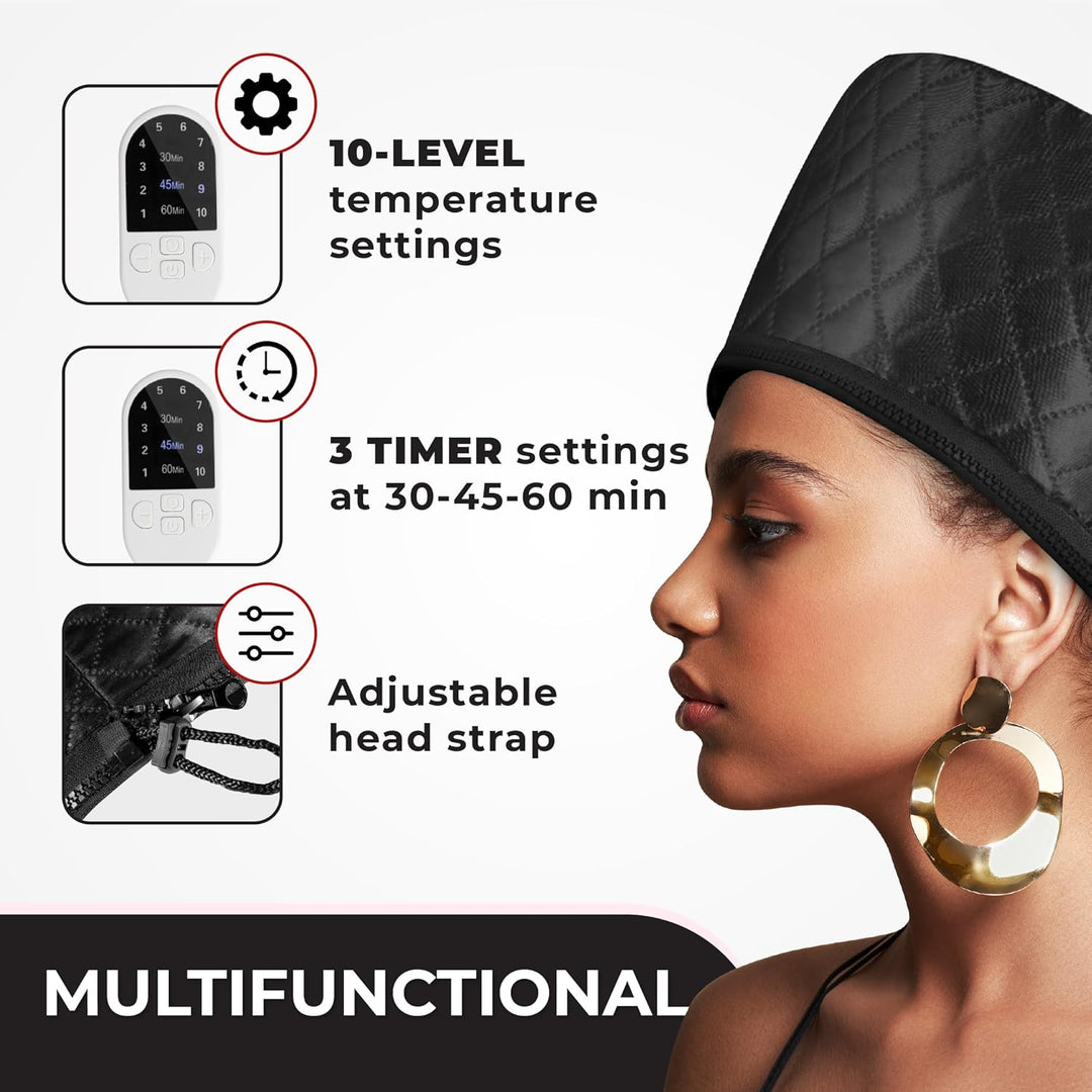 Hair Steamer for Deep Conditioning-Black-The Livary