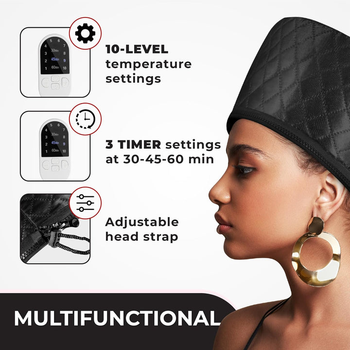 Hair Steamer for Deep Conditioning-Black-The Livary