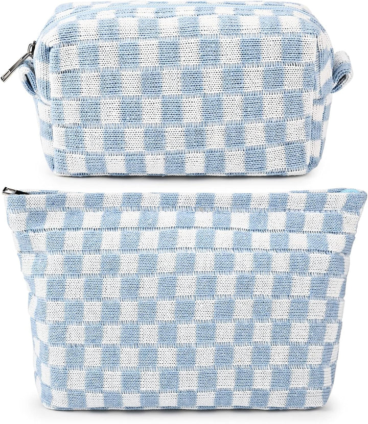 Must-Have Checked Make-up Bag Set-Red-The Livary