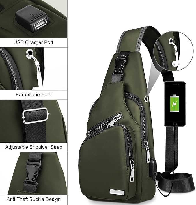 Multifunctional Waterproof Sling Bag - WaveSling-Black-The Livary