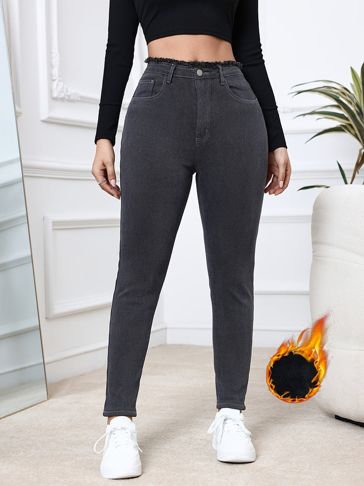 Fleece Lined Skinny Jeans - Eliana-XS-The Livary