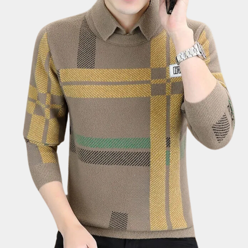 Casual Men's Sweater with Timeless Design - Otis-Black-S-The Livary