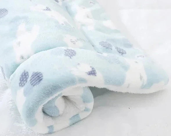 Warm Cat Blanket - SnuggleSoft-Blue & pool berries-S-The Livary