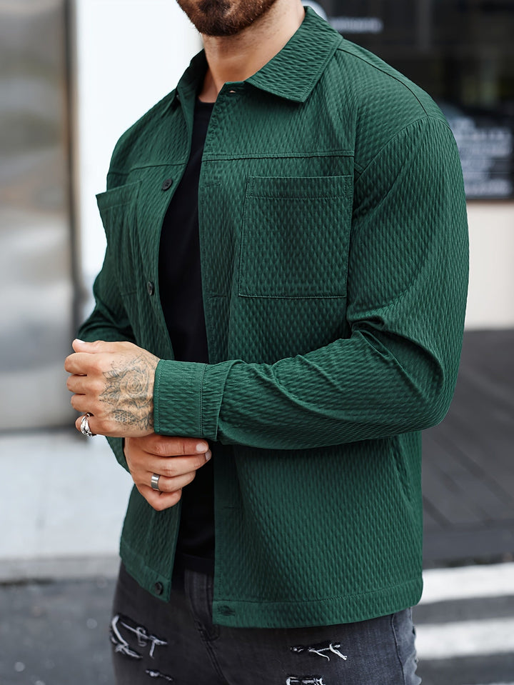Structured Green Men's Shirt - Finn-S-The Livary