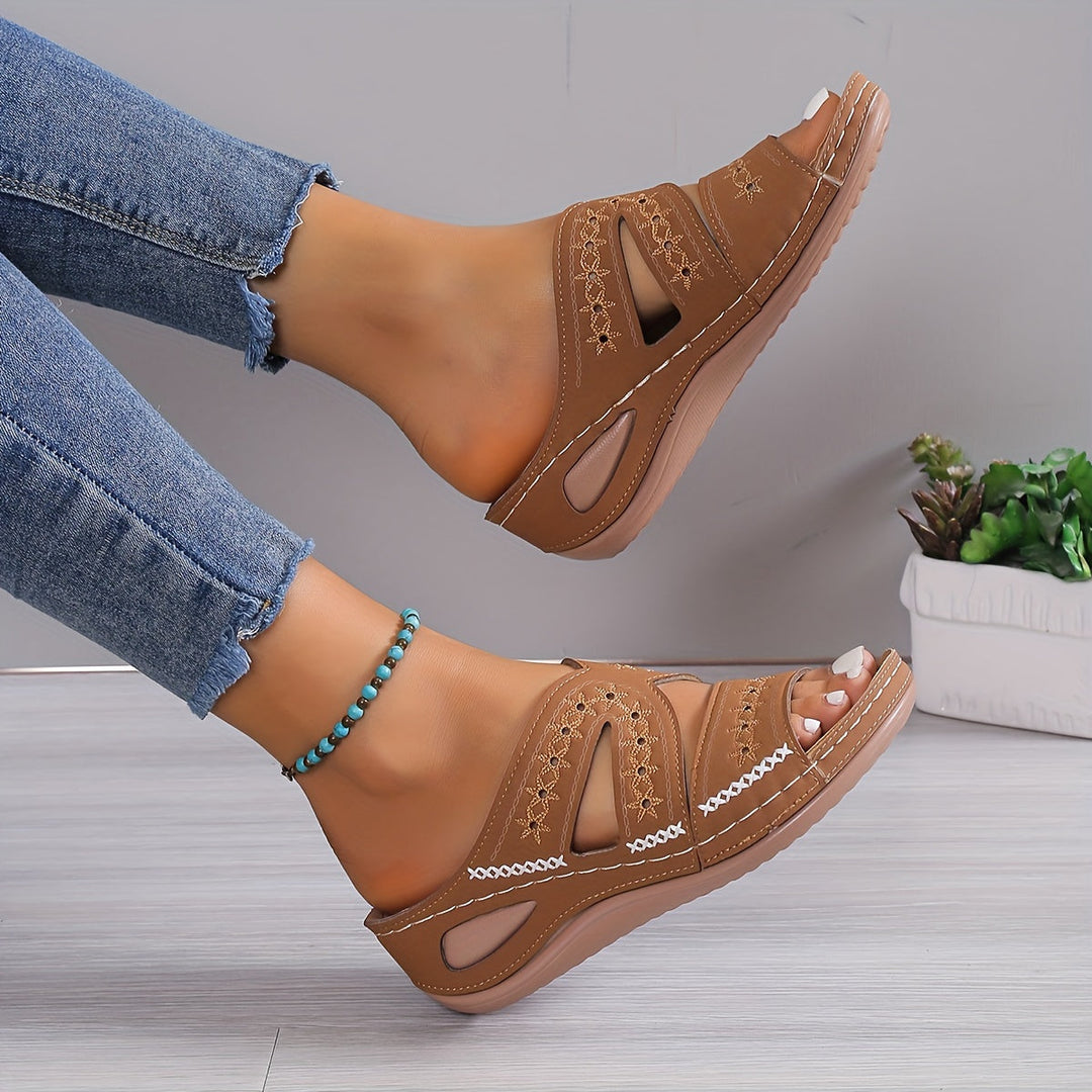 Comfortable orthopedic comfort sandals for women with support – Marla-Blue-3-The Livary