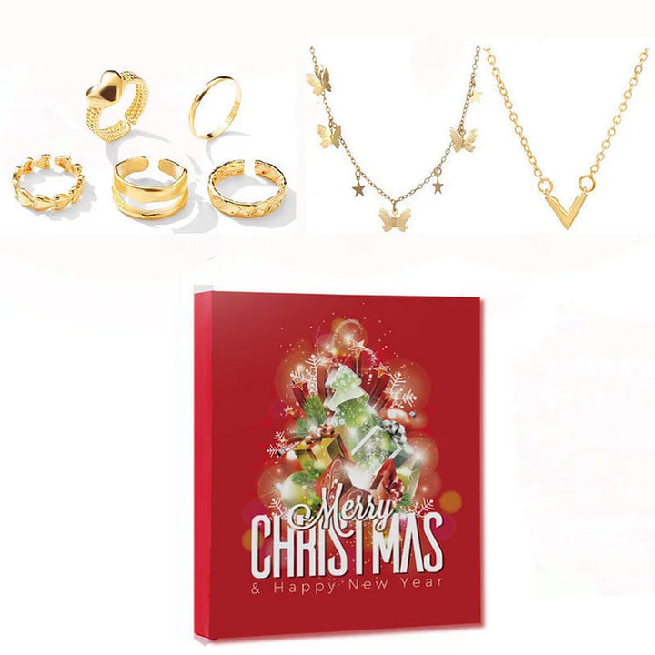Gold/Silver Jewelry Advent Calendar - Livia-Box A-The Livary