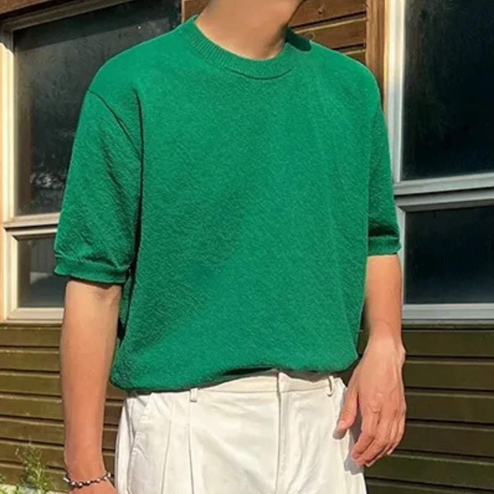 Simple and Stylish Men's T-Shirt - Joey-Green-S-The Livary