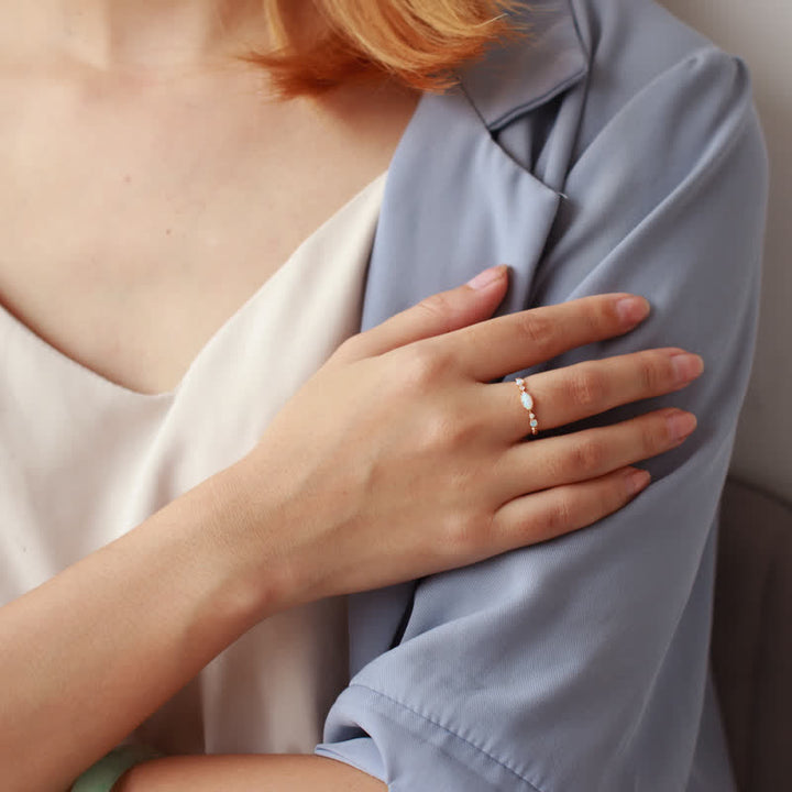 "Love and Sincerity" - Opal Vintage Ring - Isabella-1.93 in-The Livary