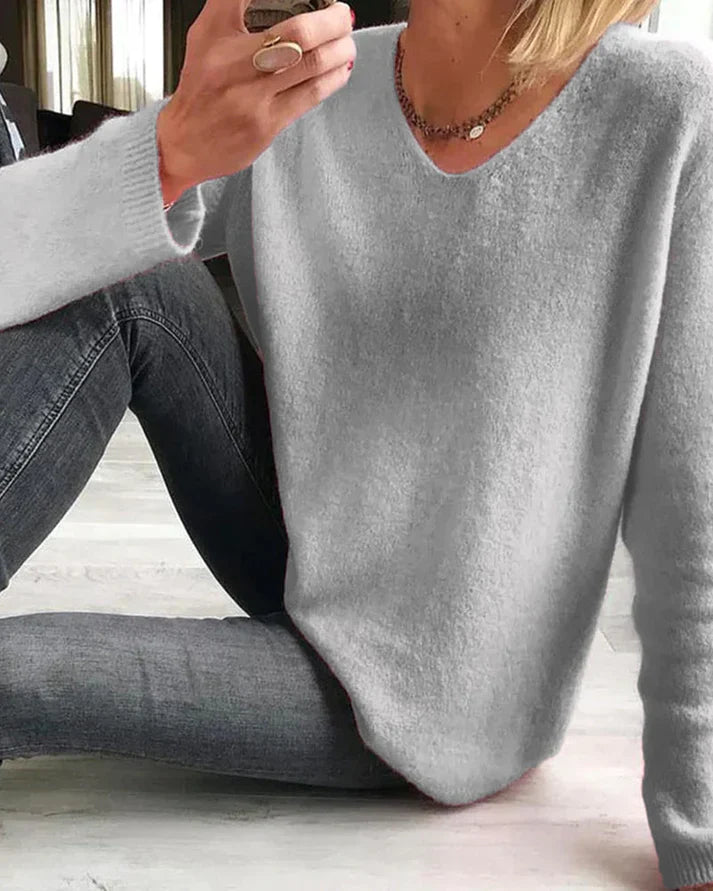 Casual Plain Women's Sweater - Sophie-Pink-S-The Livary