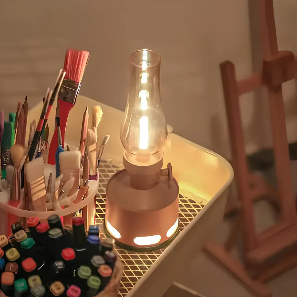 Rechargeable Vintage LED Lantern - LumaLantern-Green-The Livary