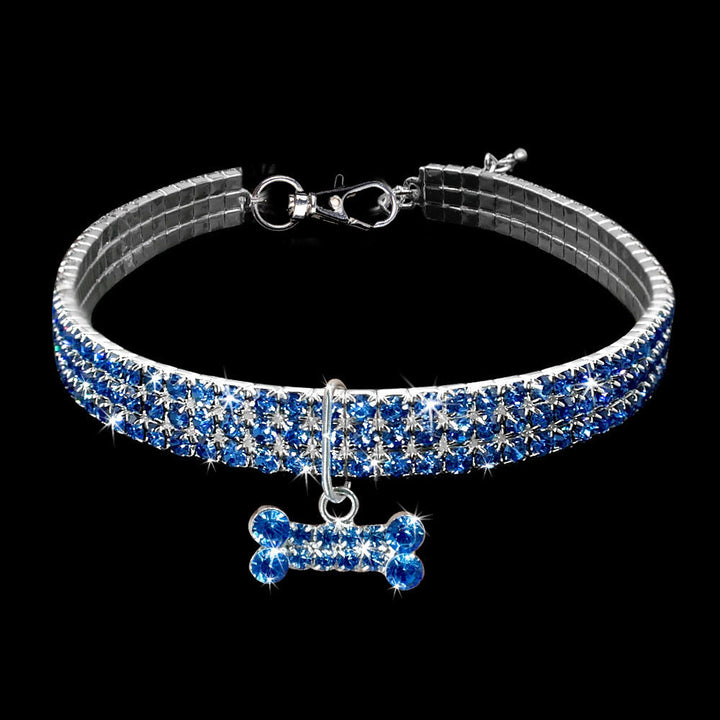 Premium Pet Collar - Bling It On-White-S 7.68x.79x.39 inches-The Livary