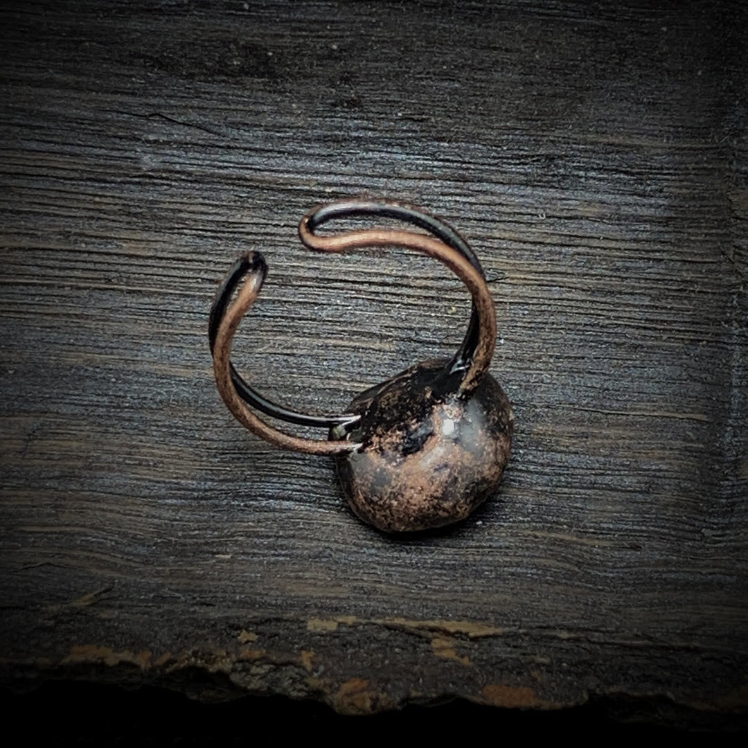 Natural Raw Birthstone Ring - Selina-January & Pomegranate-The Livary