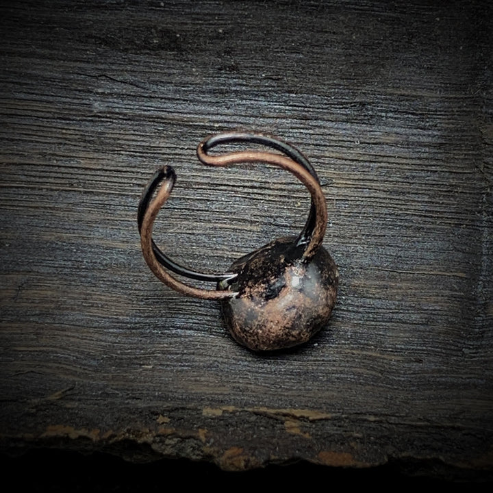 Natural Raw Birthstone Ring - Selina-January & Pomegranate-The Livary