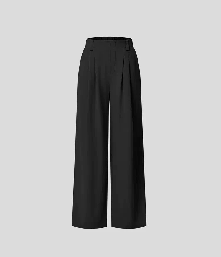 Comfy Ladies Trousers with Wide Legs - Amara-Classic Black-XS-The Livary