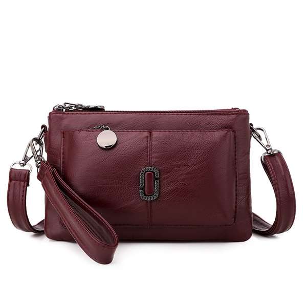 Stylish Crossbody Bag - Sienna-Red-The Livary
