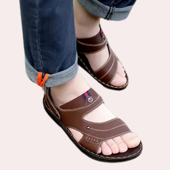 Casual Learning Sandals for Men - Leon-Black-6-The Livary